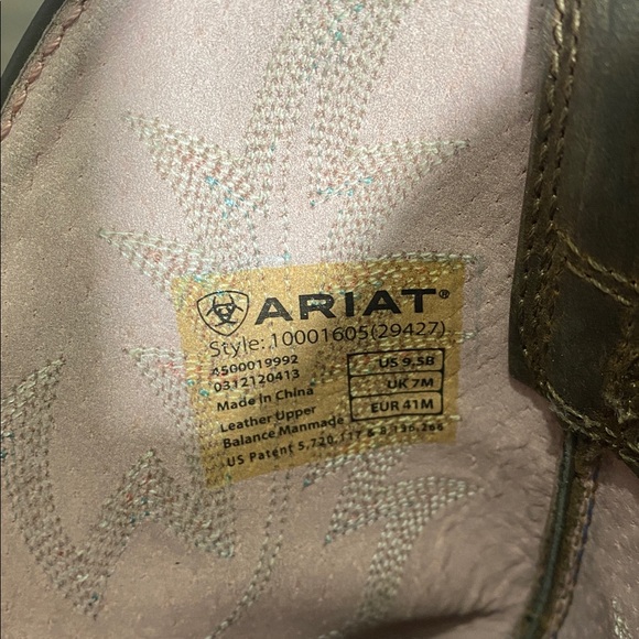 Ariat Women’s Heritage Stockman Driftwood Brown Western Boots 9.5B - Picture 8 of 11